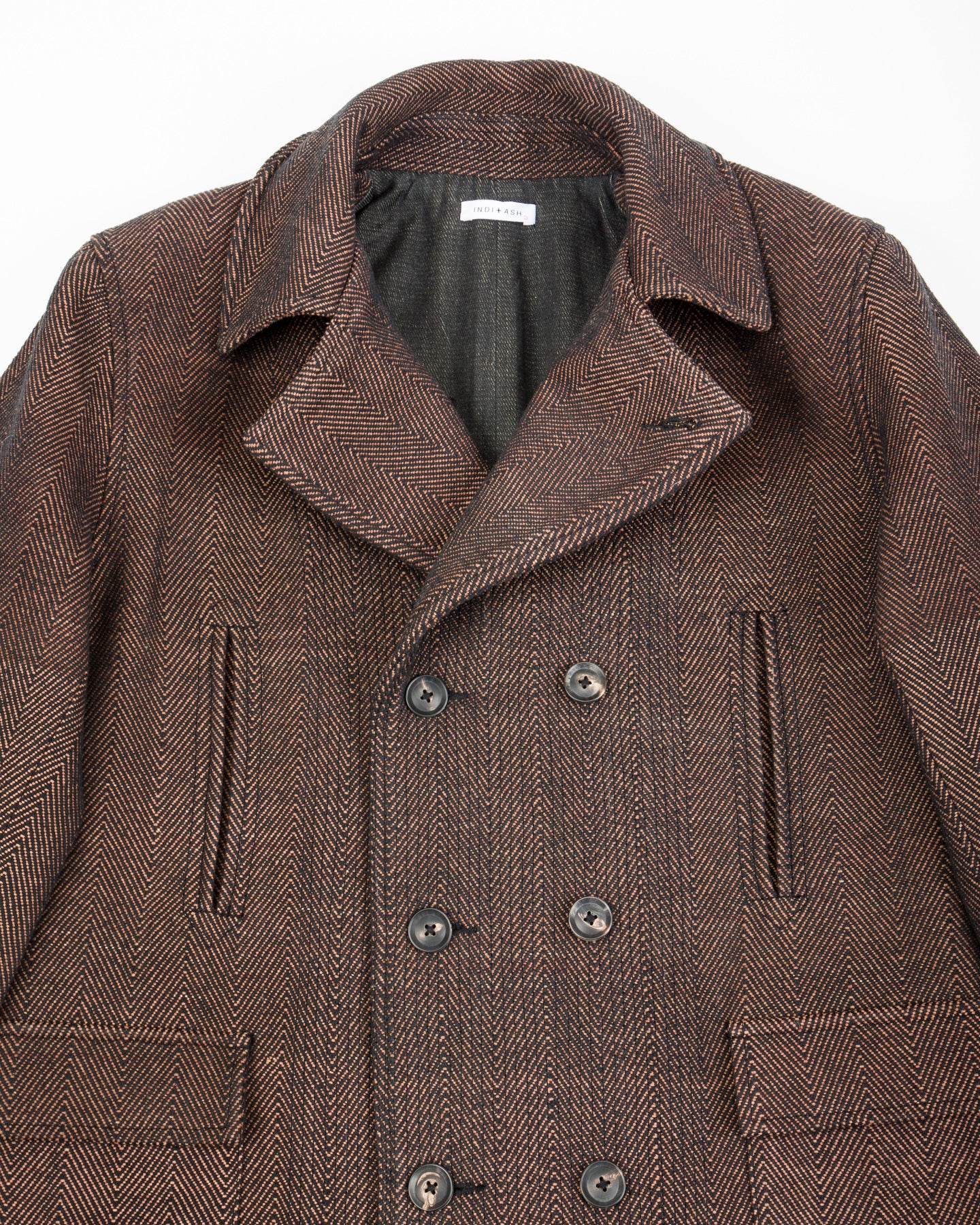 Indi + Ash Loft Peacoat - Handwoven Iron/Cutch Brick HB - Standard & Strange