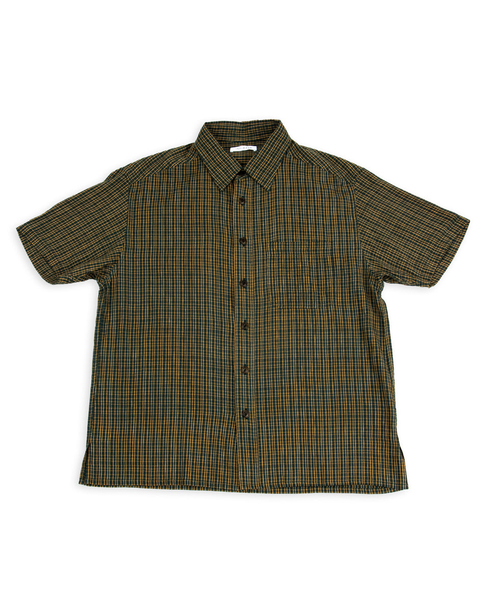 Indi + Ash Marc Shirt - Forest/Osage Orange Kala Cotton Gingham - Standard & Strange
