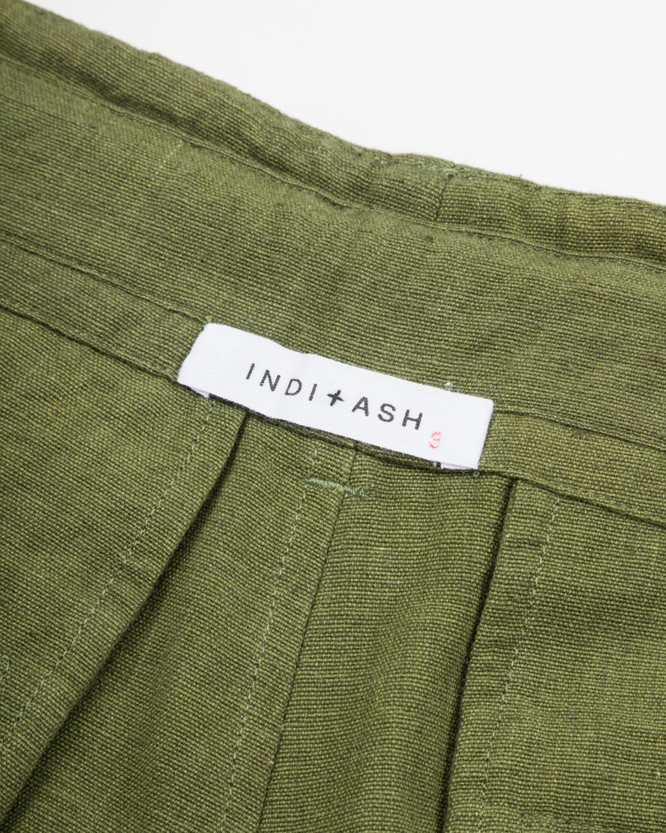 Indi + Ash Obelisk Pant - Forest Green Powerloom Canvas - Standard & Strange