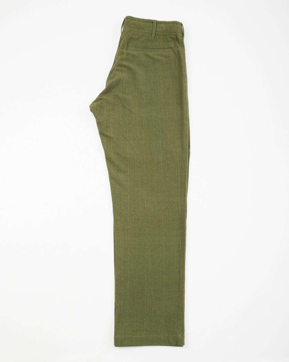Indi + Ash Obelisk Pant - Forest Green Powerloom Canvas - Standard & Strange