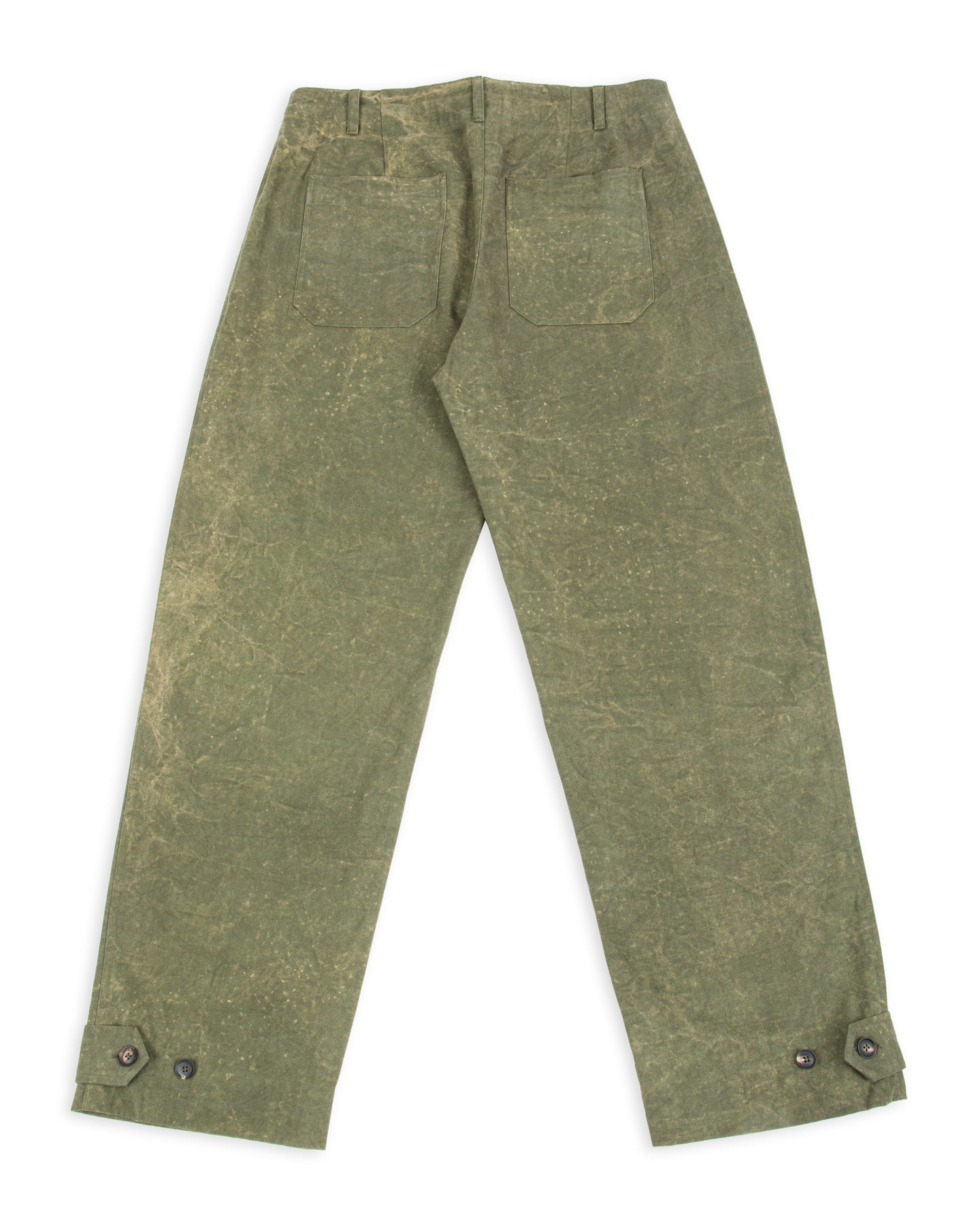 Indi + Ash Raka Pant - Forest Green Crackle Enzyme Canvas - Standard & Strange