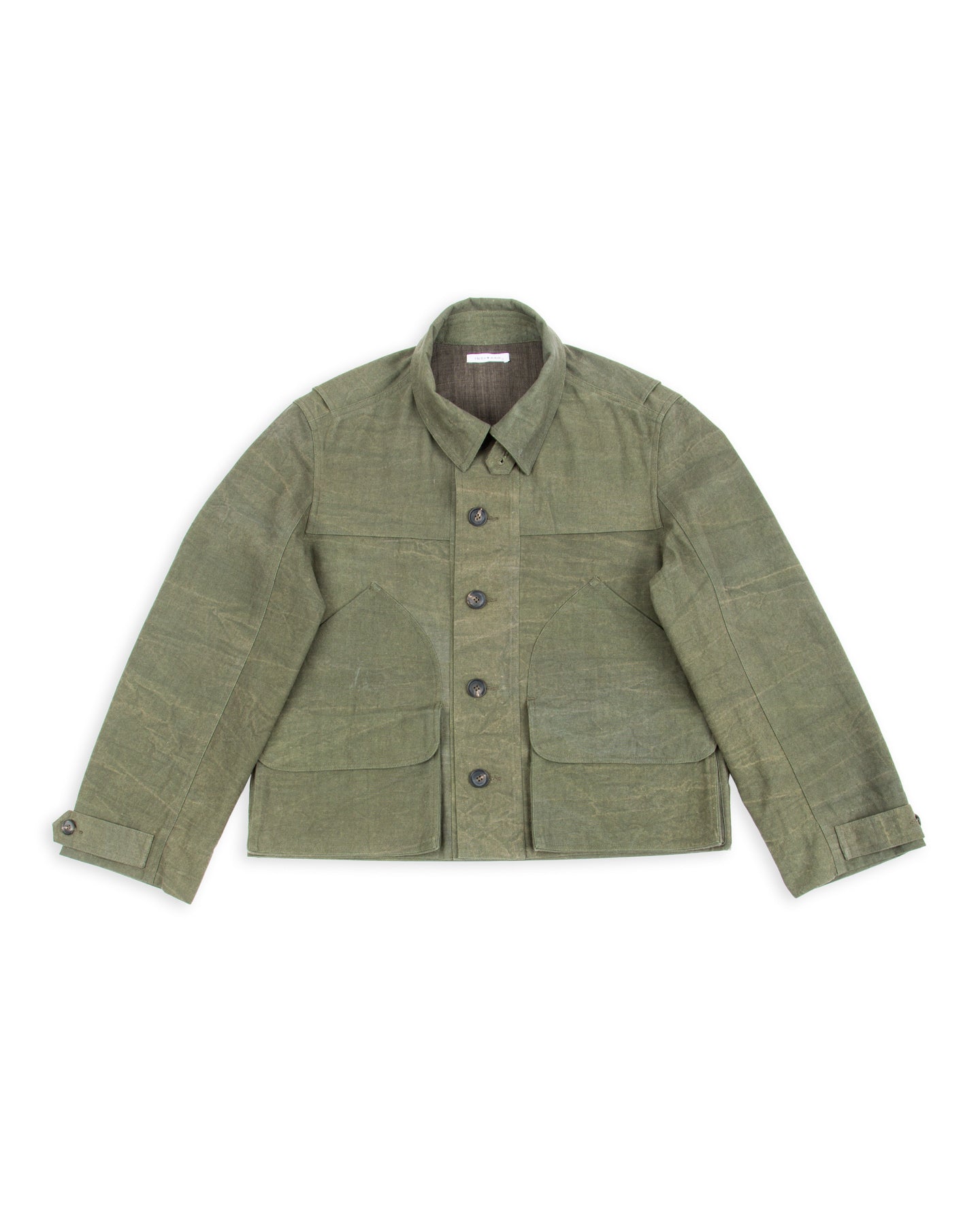 Indi + Ash Cropped Utility Jacket - Forest Green Crackle Enzyme Canvas - Standard & Strange