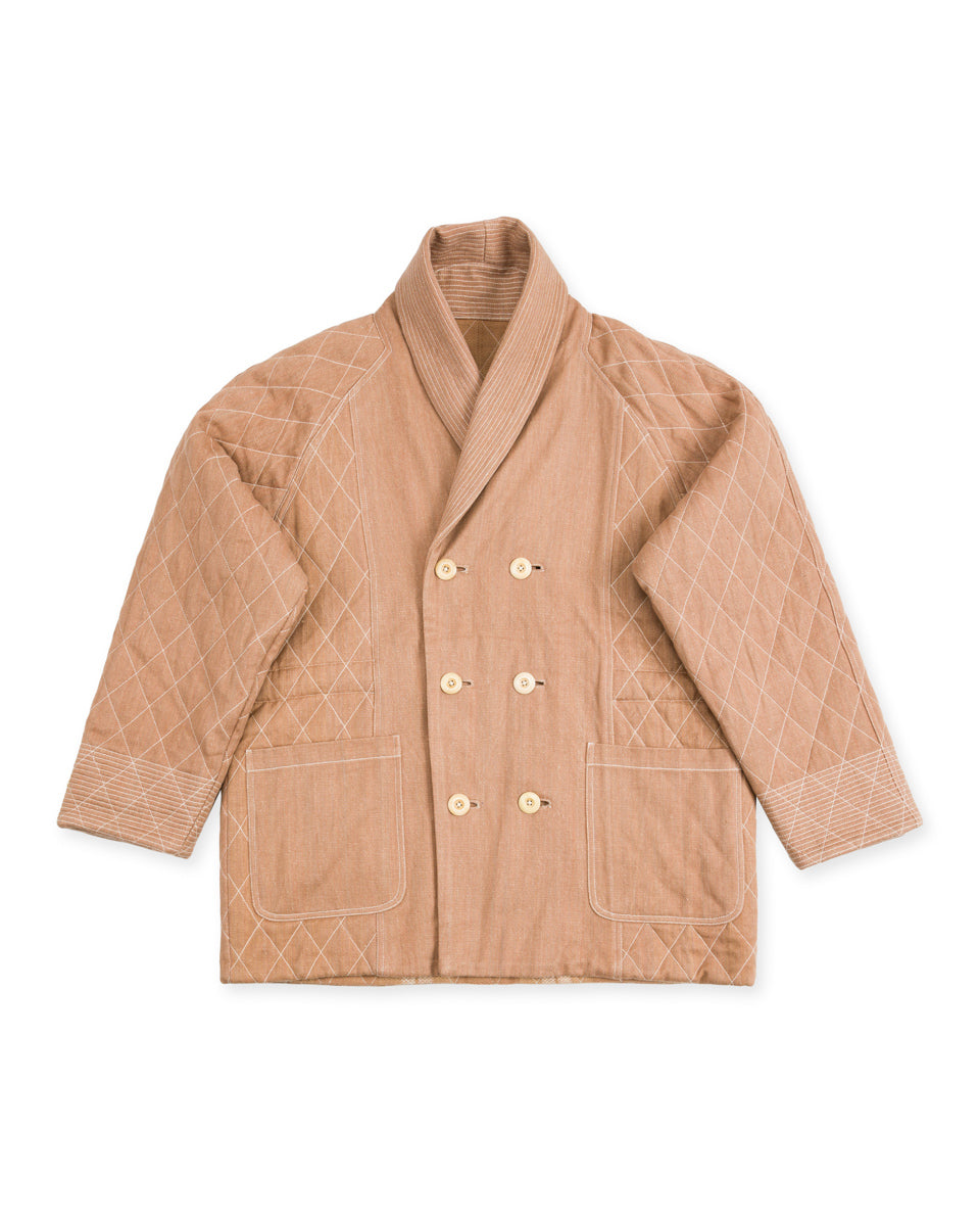 Indi + Ash Reversible Shawl Overcoat - Handwoven Desert Acacia