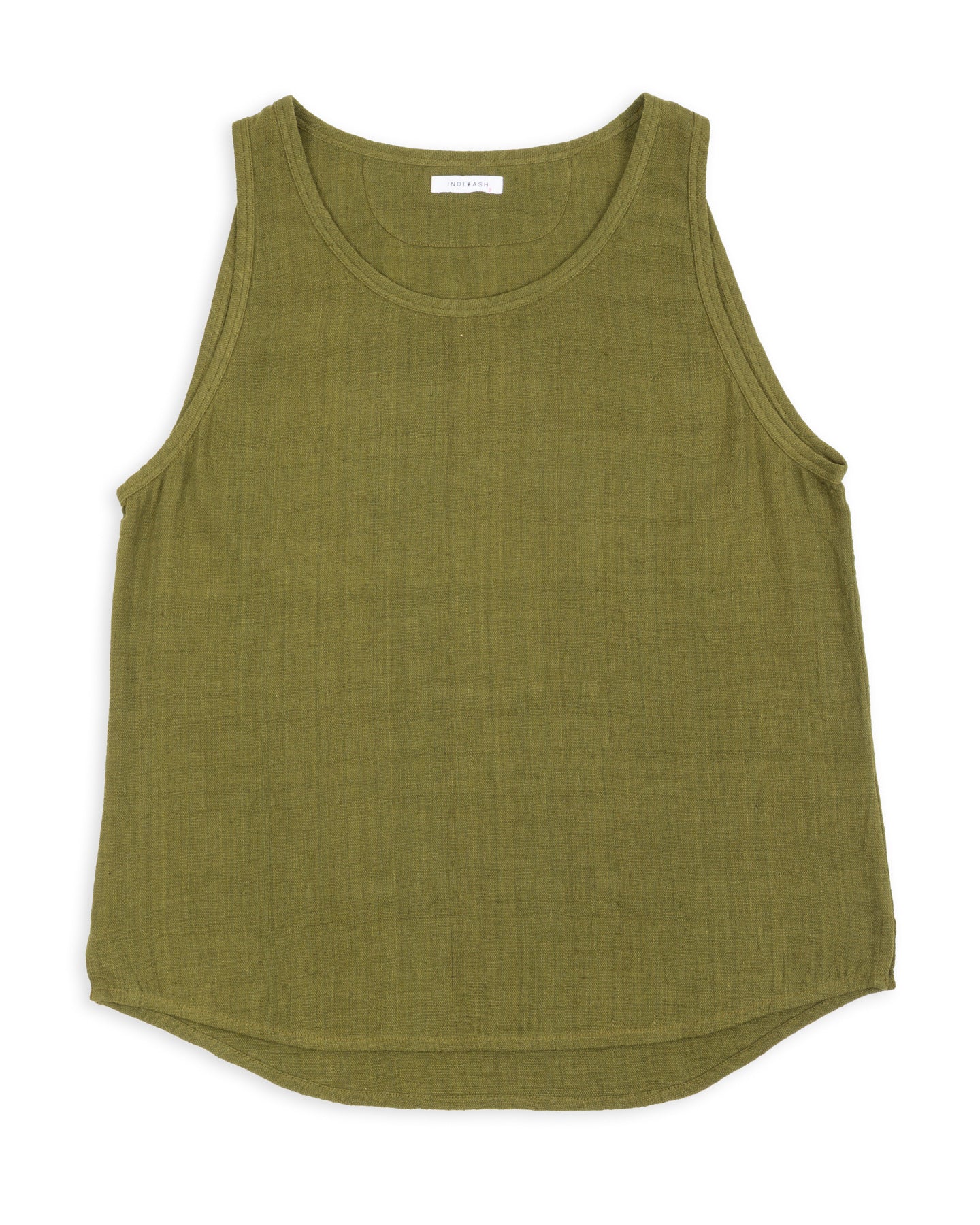Indi + Ash Ripley Tank - Handwoven Forest Green Kala Cotton - Standard & Strange