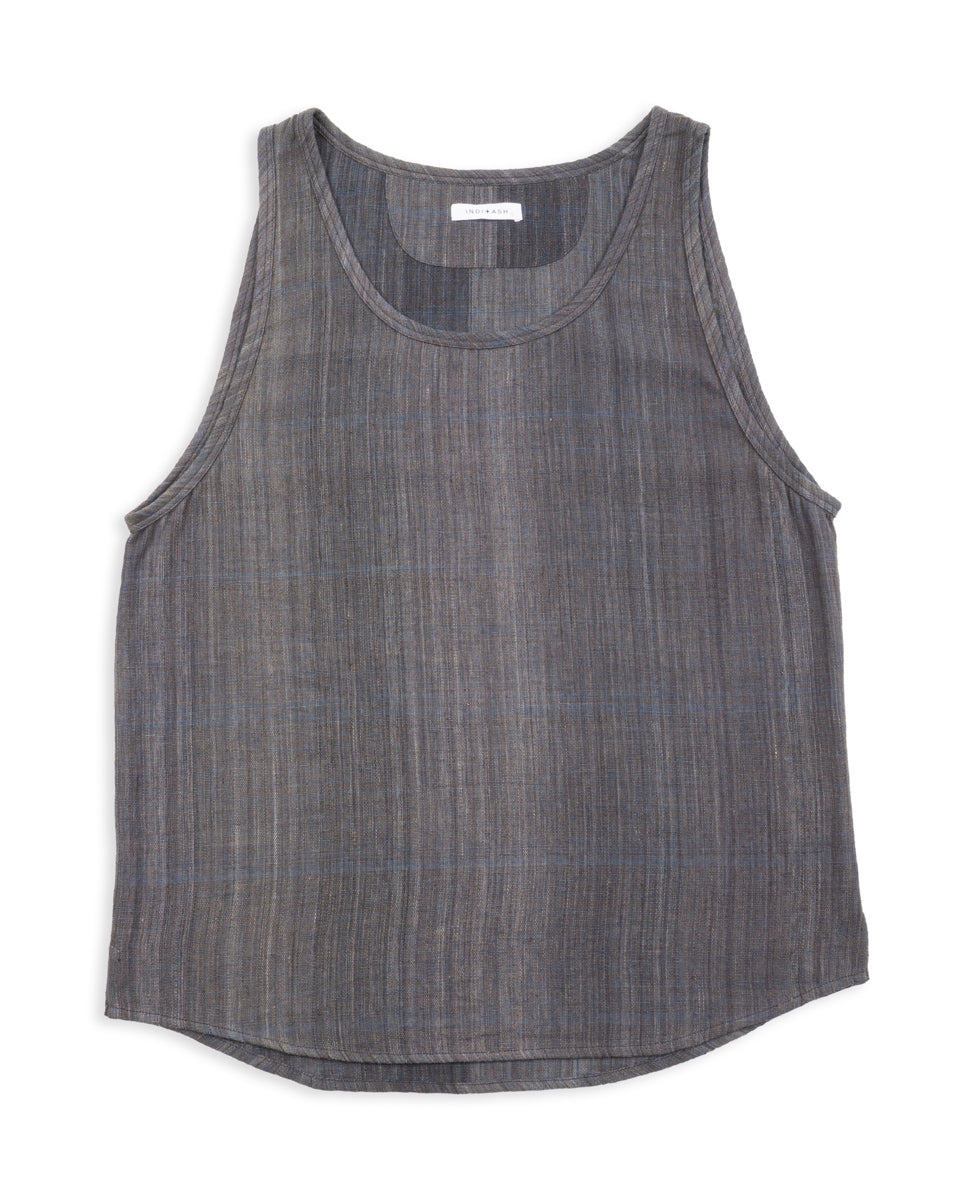Indi + Ash Ripley Tank - Iron/Indigo Handwoven Kala Cotton Chambray - Standard & Strange