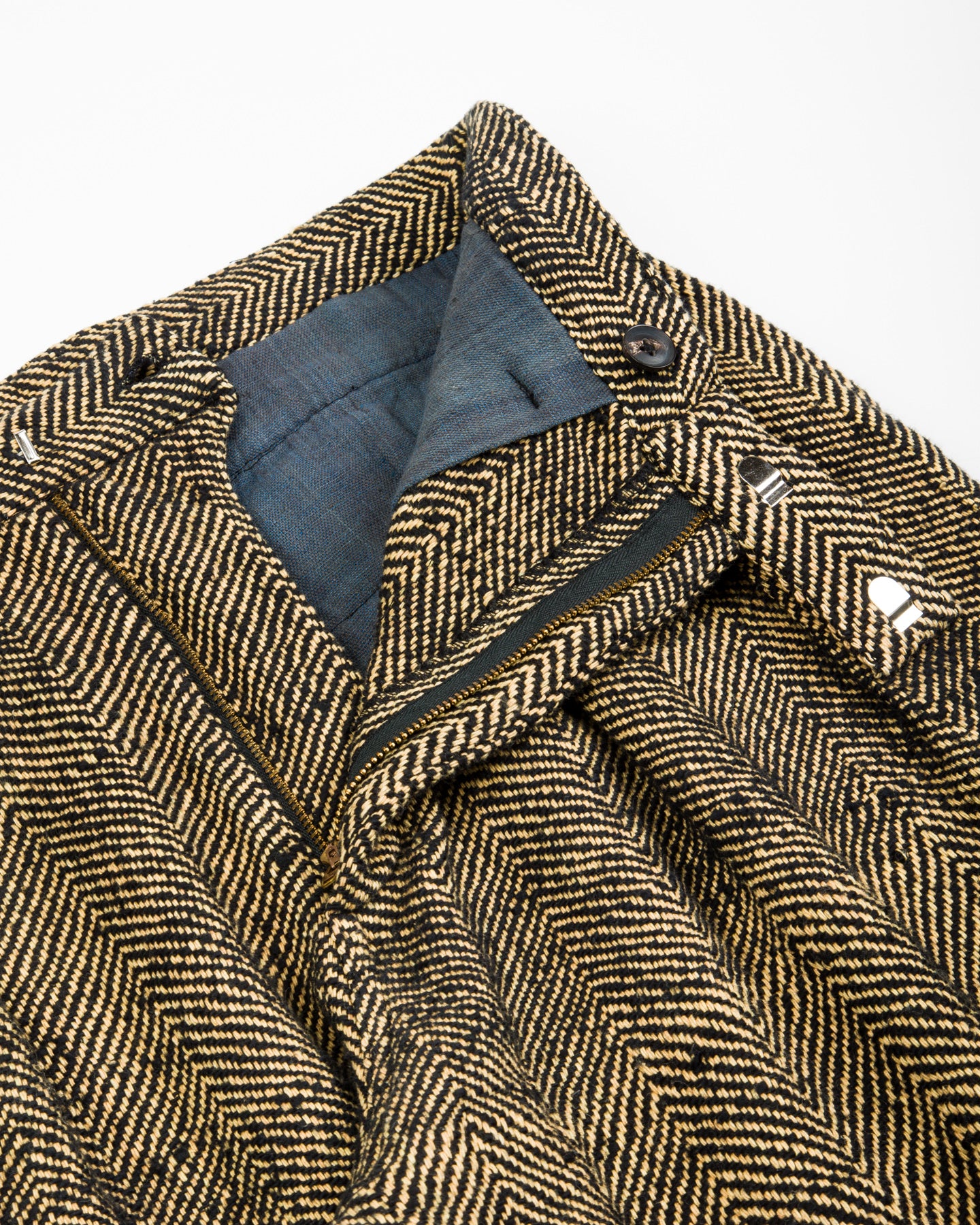 Indi + Ash Shakoor Pant - Handwoven Iron Black/Tan HB - Standard & Strange