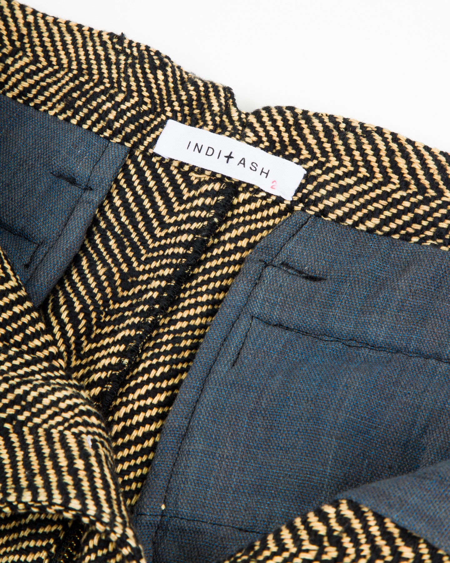 Indi + Ash Shakoor Pant - Handwoven Iron Black/Tan HB - Standard & Strange