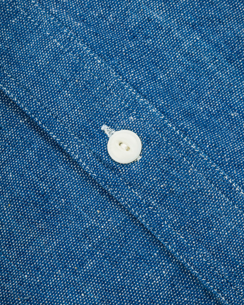 Indi + Ash Smith L/S Workshirt - Handwoven Kala Cotton Chambray Indigo/Natural - Standard & Strange