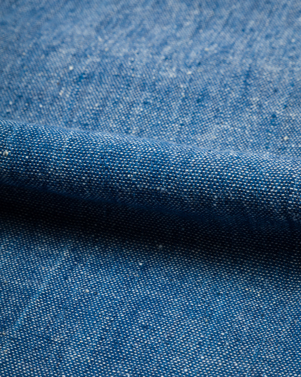 Indi + Ash Smith L/S Workshirt - Handwoven Kala Cotton Chambray Indigo/Natural - Standard & Strange