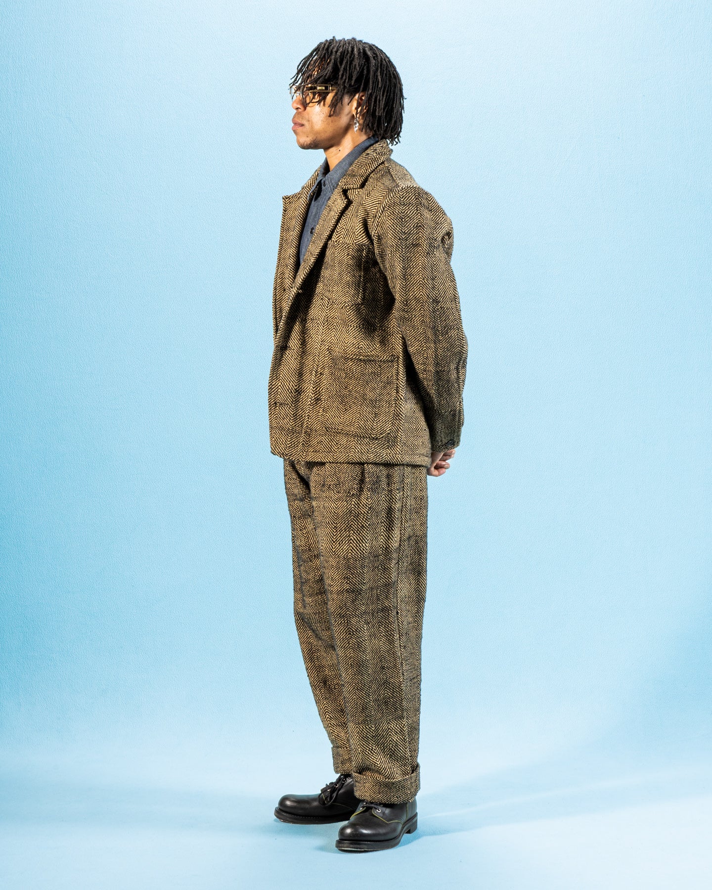 Indi + Ash Study Jacket - Handspun Iron Black/Tan HB - Standard & Strange