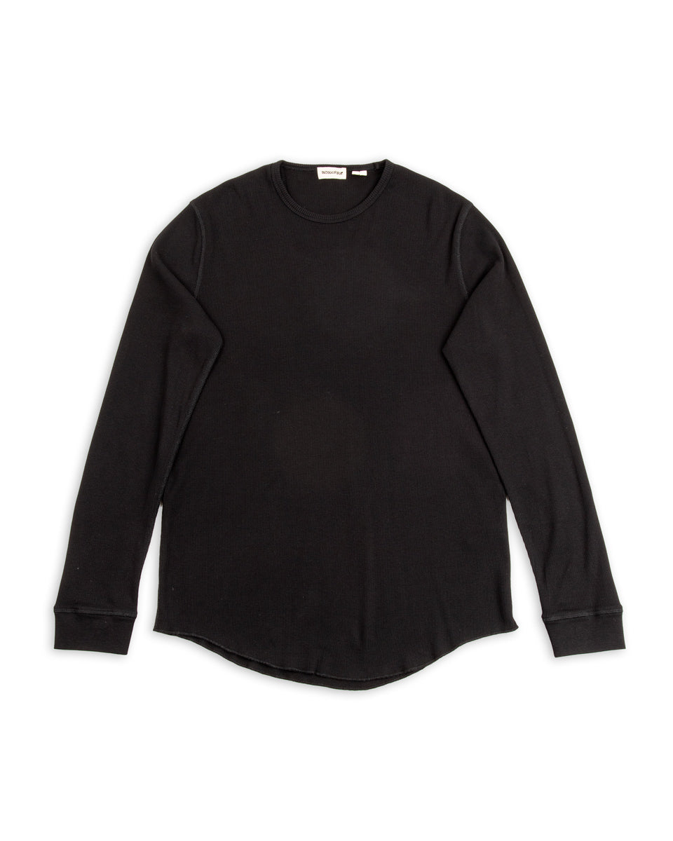 Indigofera Clyde LS Cotton Rib Tee - Black - Standard & Strange