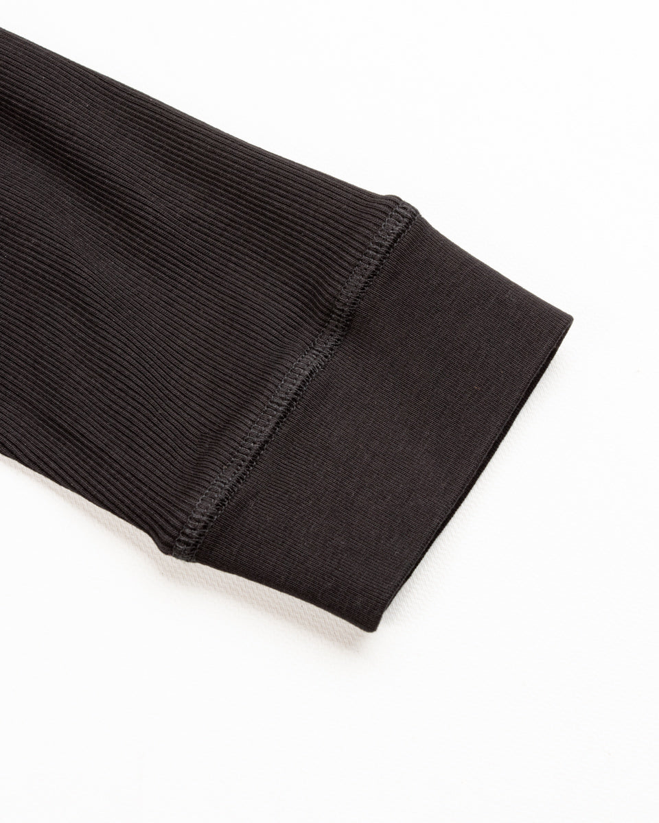 Indigofera Clyde LS Cotton Rib Tee - Black - Standard & Strange