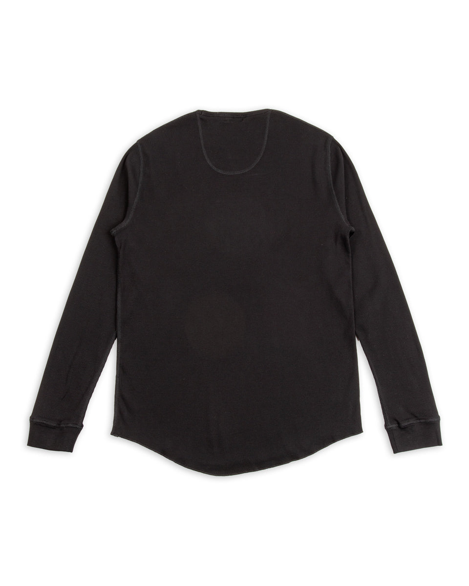 Indigofera Clyde LS Cotton Rib Tee - Black - Standard & Strange