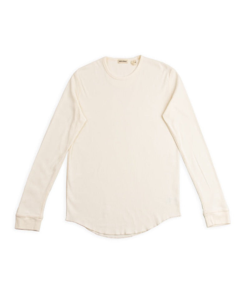 Indigofera Clyde LS Cotton Rib Tee - Cockatoo White - Standard & Strange