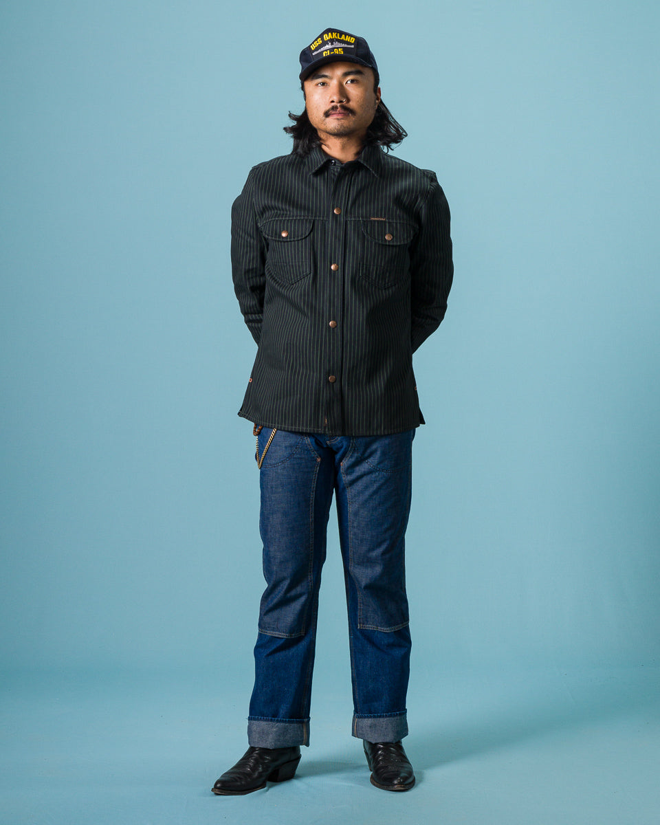 Indigofera Copeland Slim Fit Jacket - Viridescent Stripe - Standard & Strange