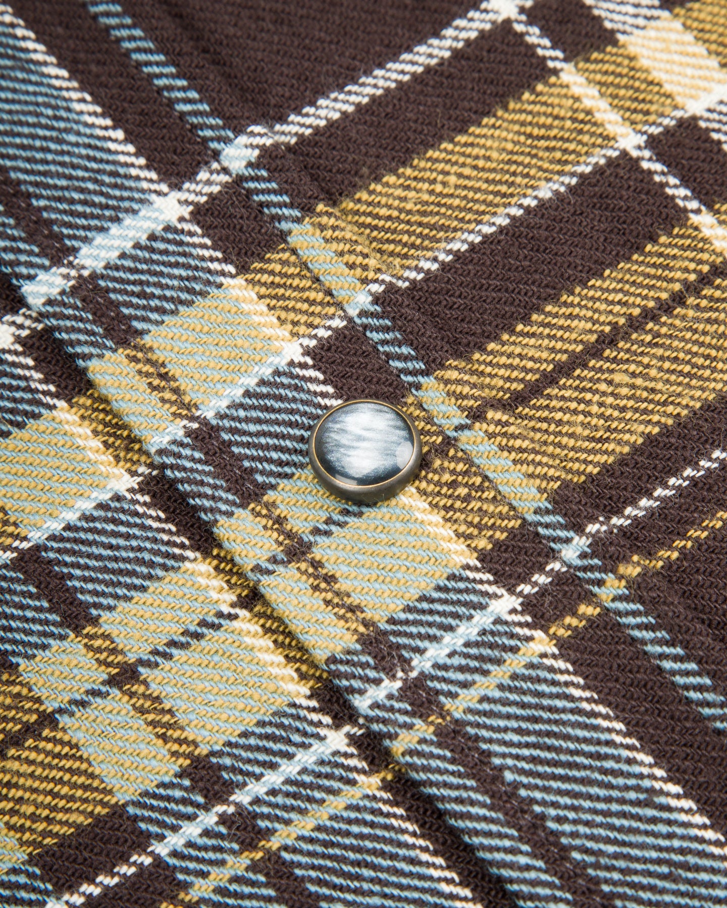 Indigofera Dawson Heavy Flannel Shirt - Brown / Olive / Turquoise / Ecru - Standard & Strange