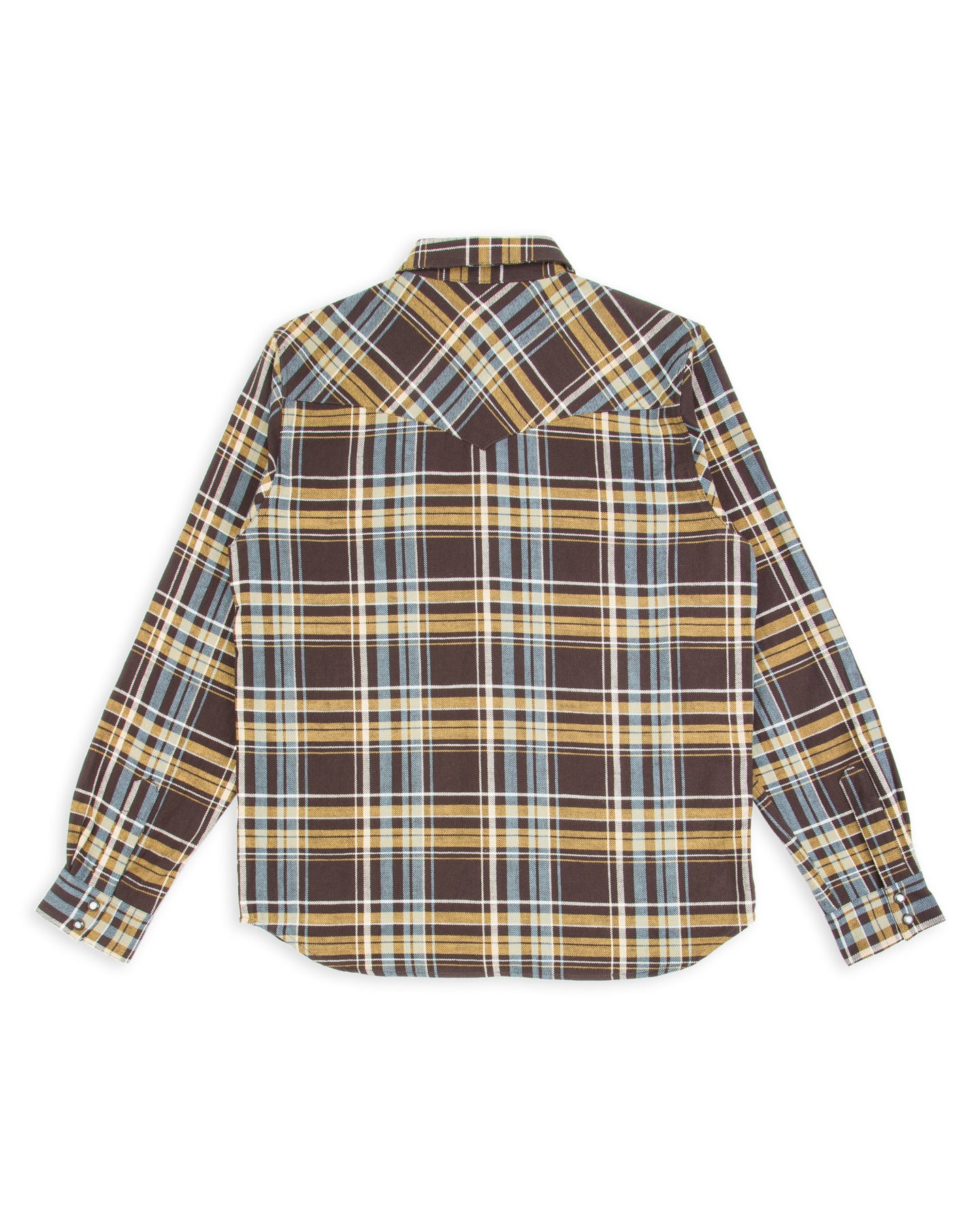 Indigofera Dawson Heavy Flannel Shirt - Brown / Olive / Turquoise / Ecru - Standard & Strange