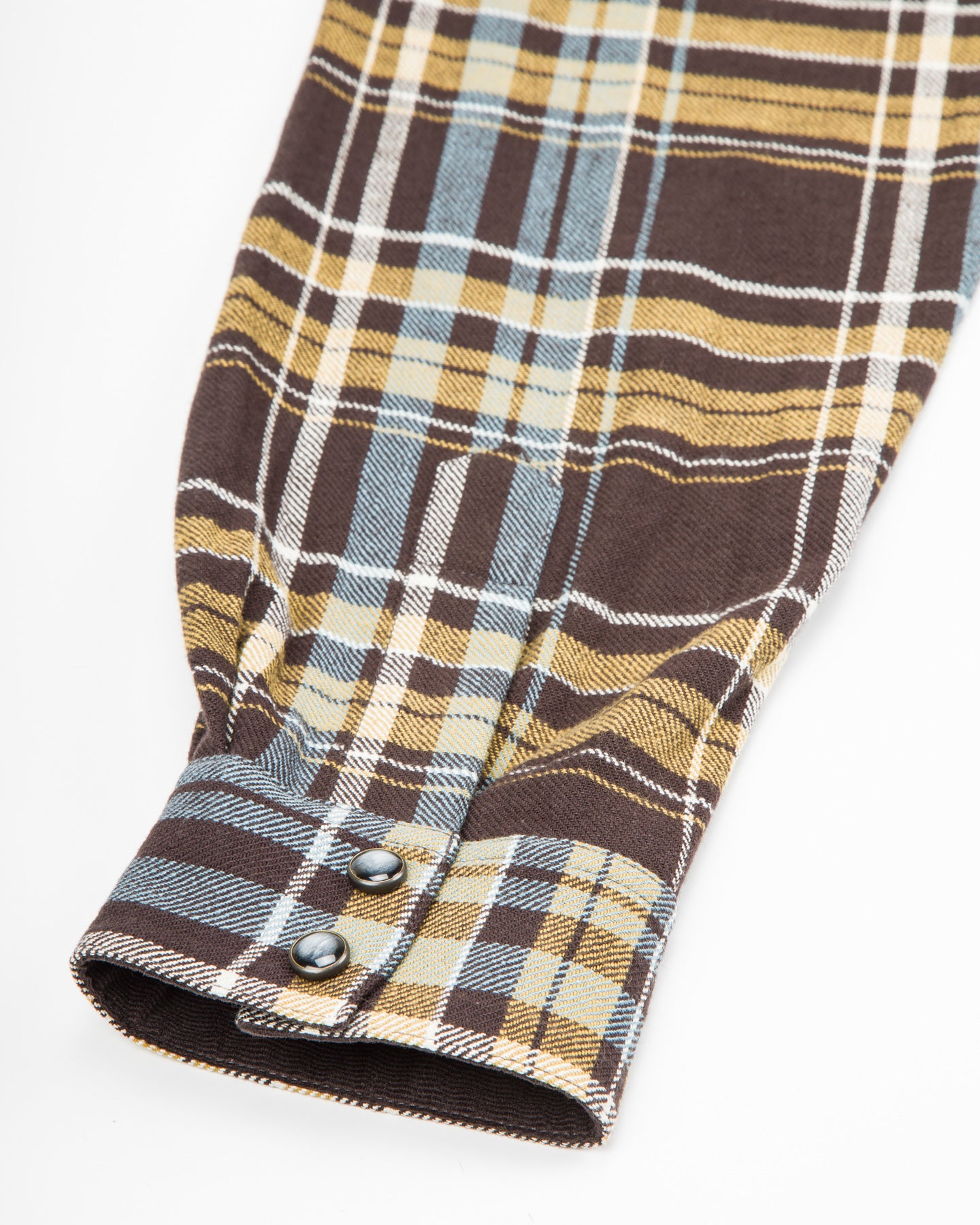 Indigofera Dawson Heavy Flannel Shirt - Brown / Olive / Turquoise / Ecru - Standard & Strange