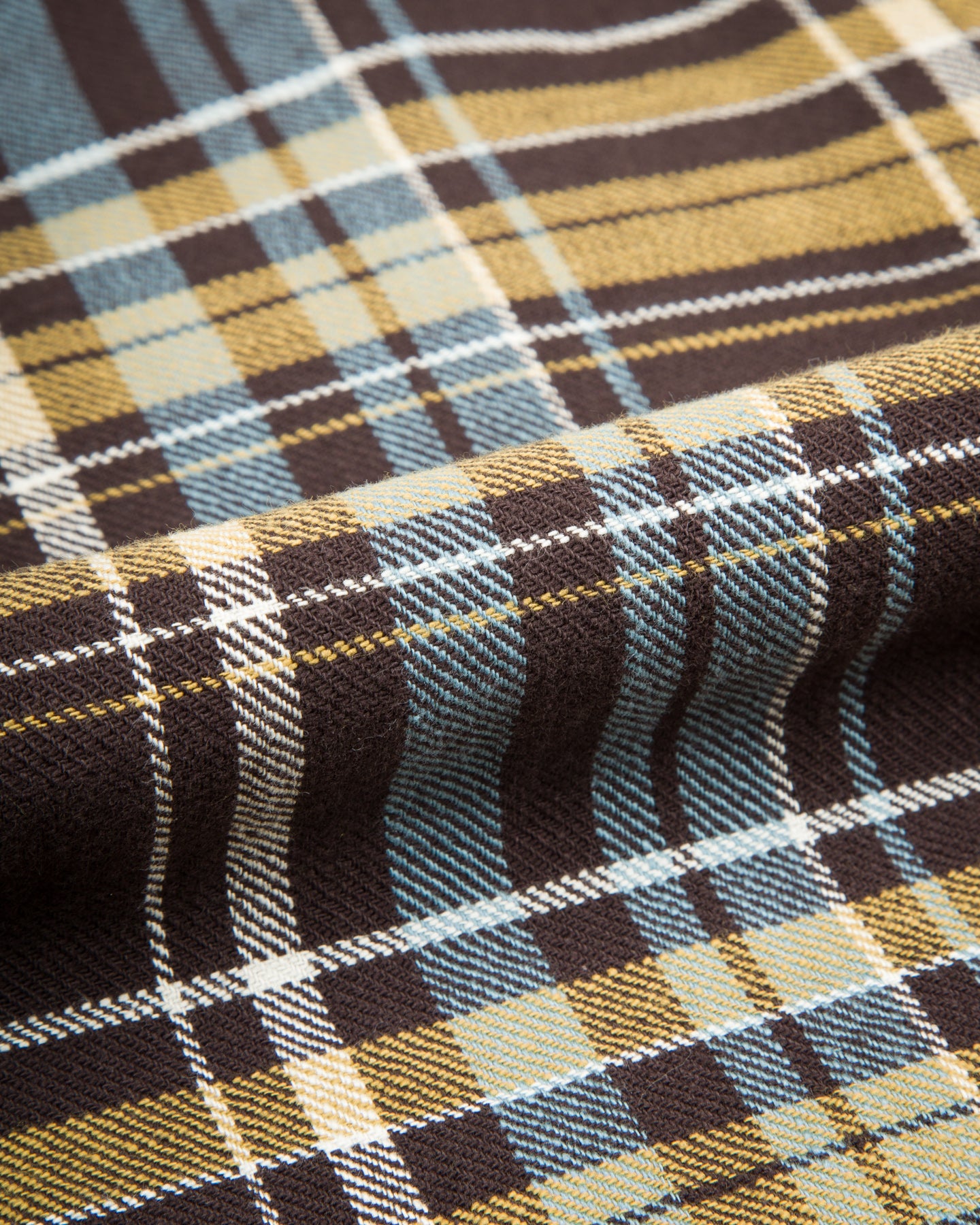 Indigofera Dawson Heavy Flannel Shirt - Brown / Olive / Turquoise / Ecru - Standard & Strange