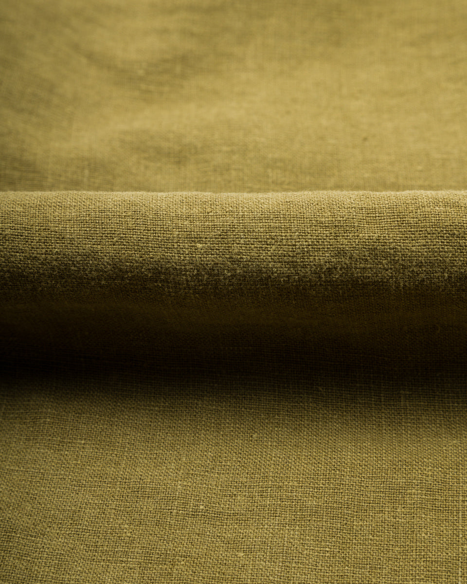 Indigofera Delray Shirt - Military Olive Linen Canvas - Standard & Strange