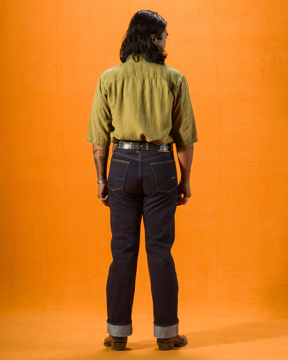 Indigofera Delray Shirt - Military Olive Linen Canvas - Standard & Strange