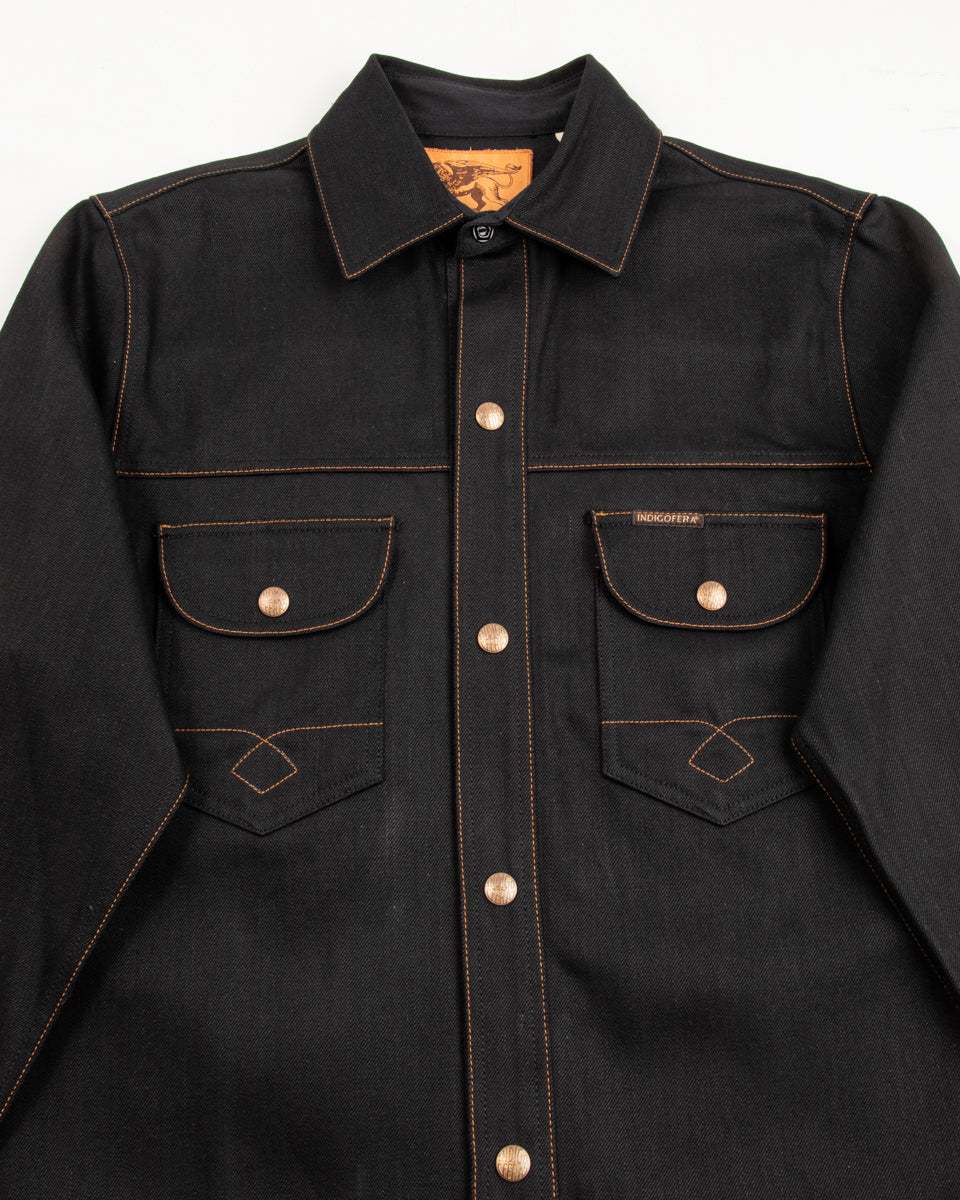 Indigofera Fargo Shirt - Black Gunpowder Denim - Standard & Strange