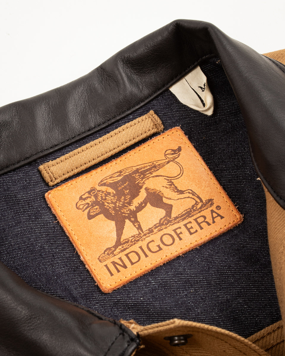Indigofera Fargo Trucker Jacket - Beige/Black - Standard & Strange