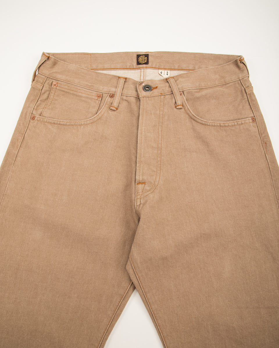 Indigofera Kirk Straight Fit - 13.5oz Khaki Dusk Denim - Standard & Strange
