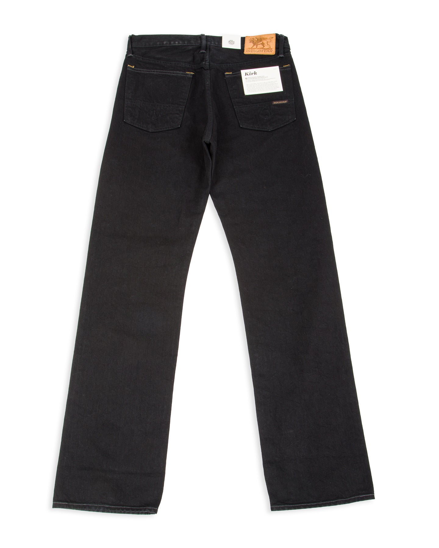 Indigofera Kirk Straight Fit - 14oz Gunpowder Black Selvedge Rinsed - Standard & Strange