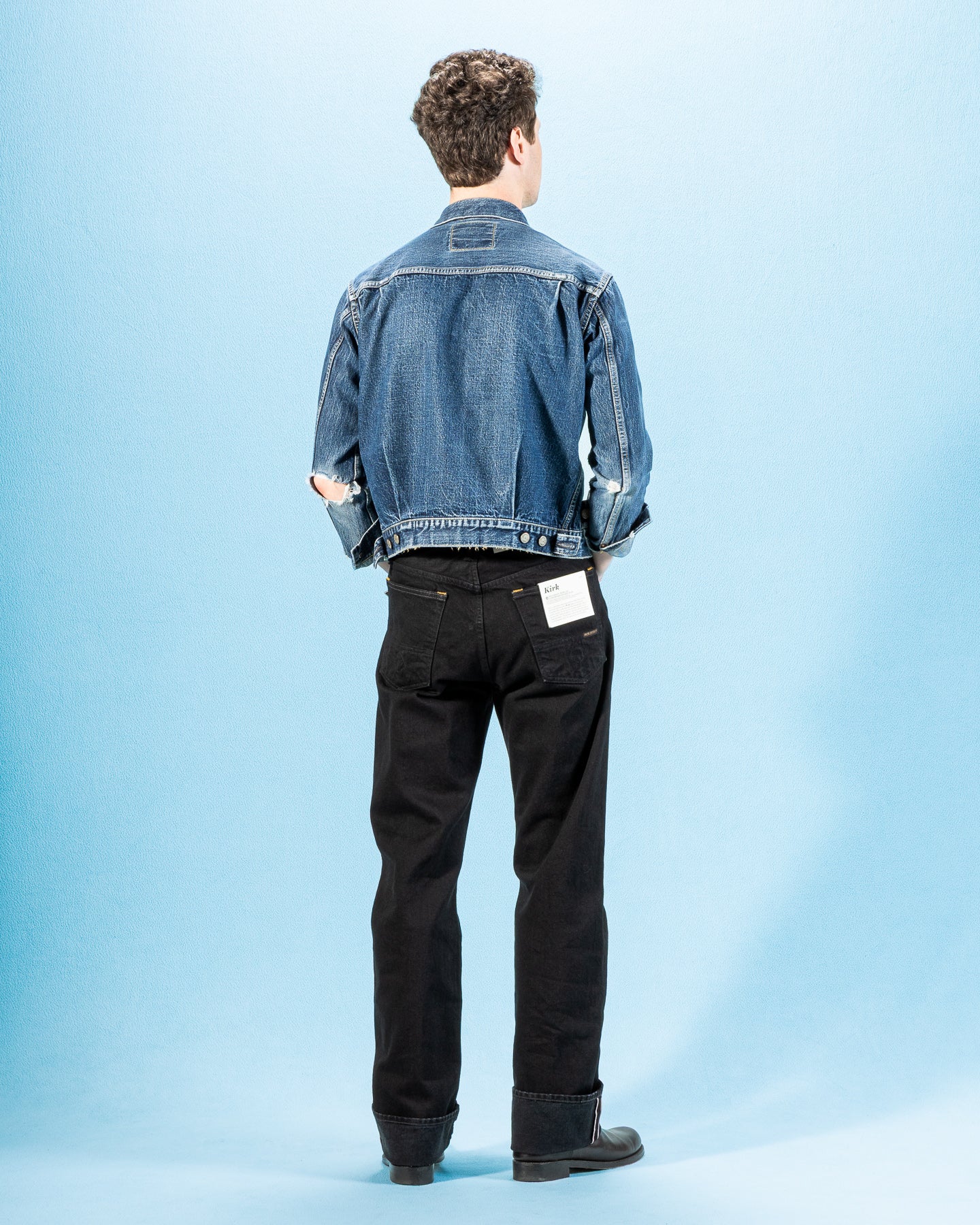 Indigofera Kirk Straight Fit - 14oz Gunpowder Black Selvedge Rinsed - Standard & Strange