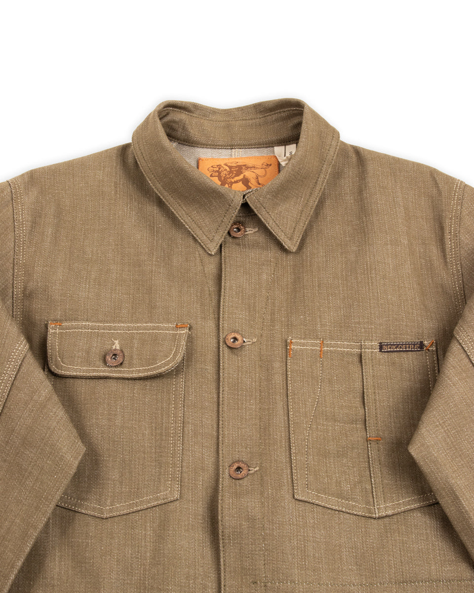 Indigofera Kurt Jacket - Desert Moss Green Selvedge - Standard & Strange