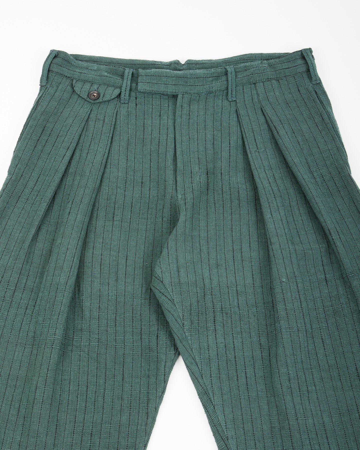 Indi + Ash Shakoor Pant - Handwoven Midnight Teal/Iron Black Canvas - Standard & Strange