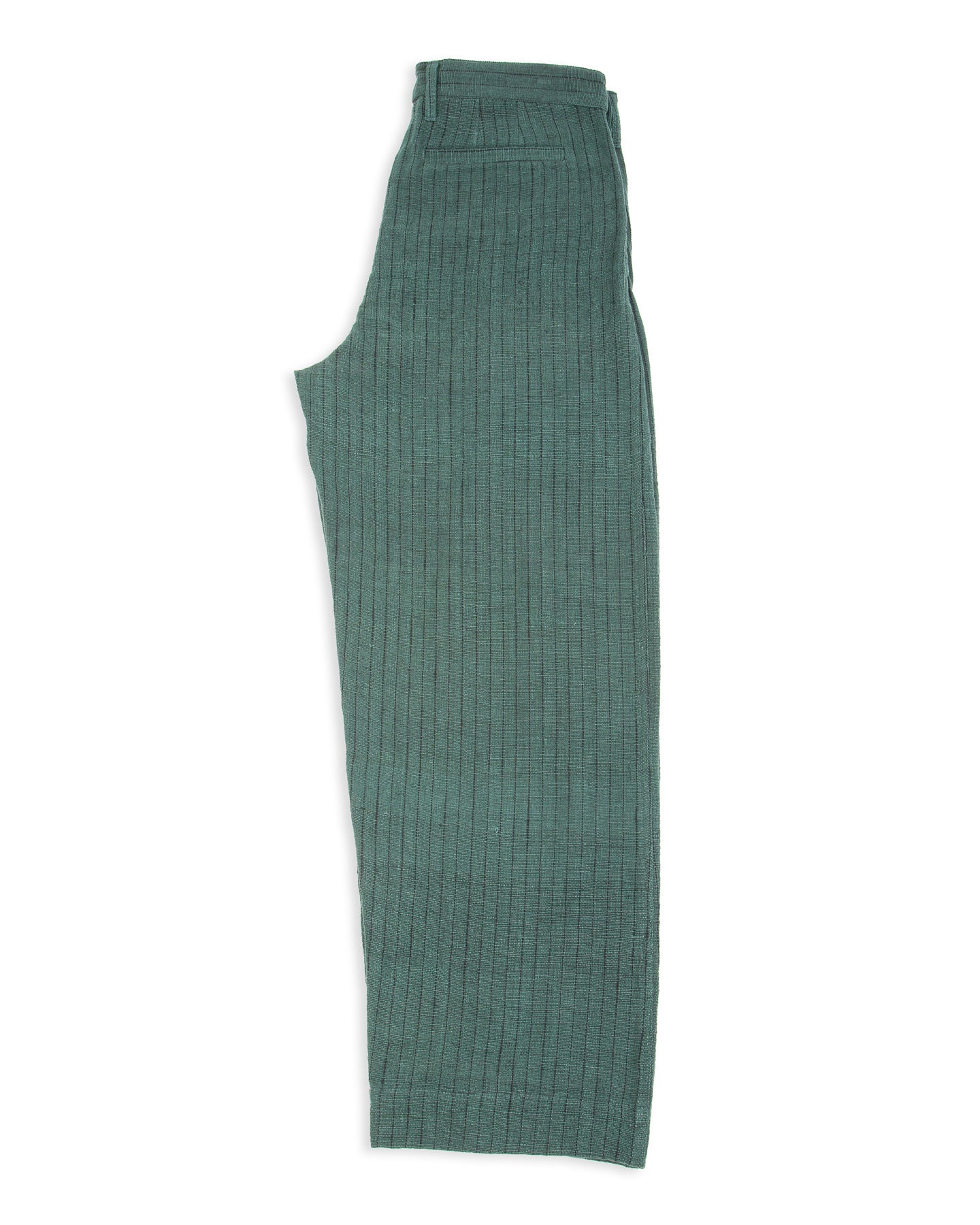 Indi + Ash Shakoor Pant - Handwoven Midnight Teal/Iron Black Canvas - Standard & Strange