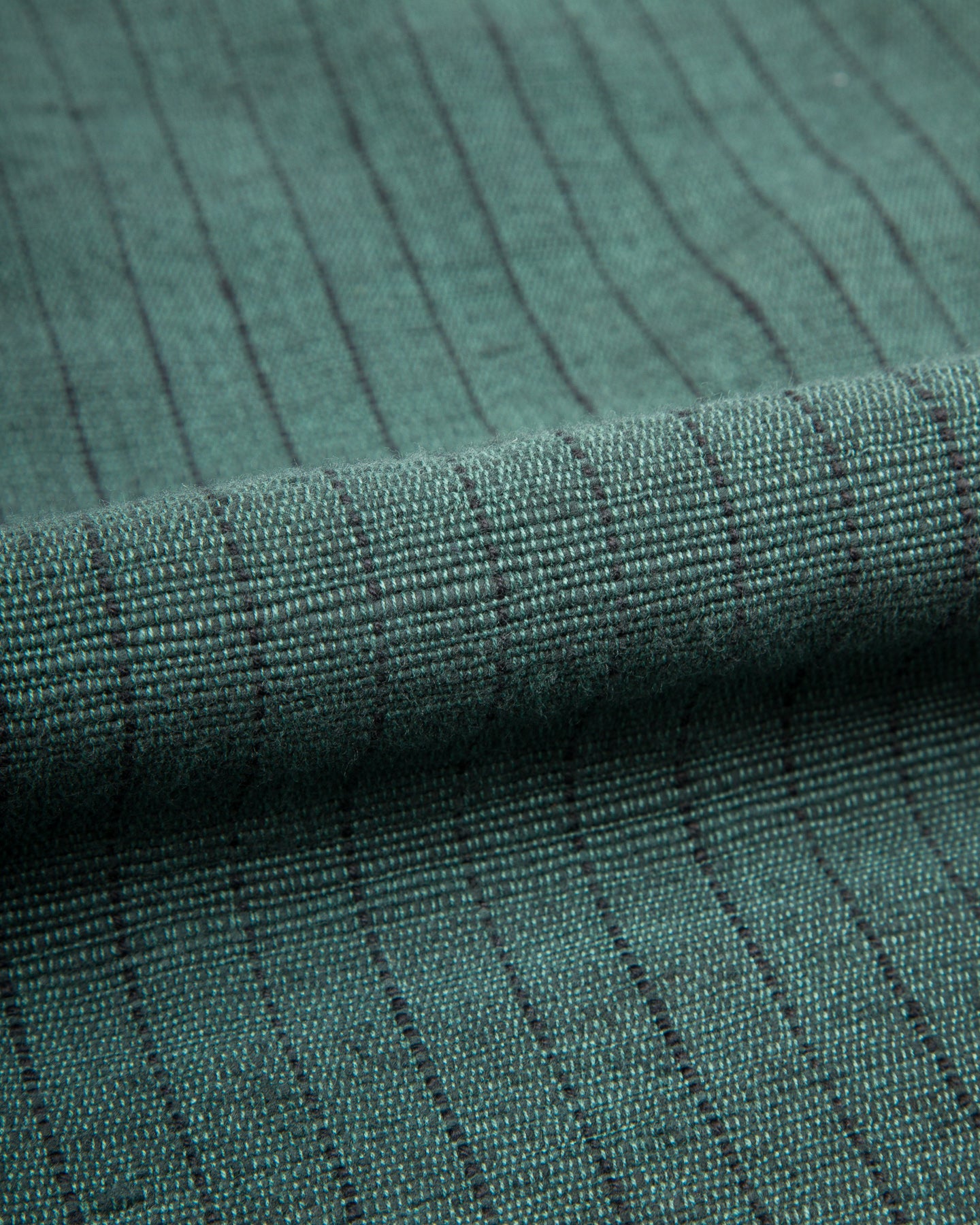 Indi + Ash Shakoor Pant - Handwoven Midnight Teal/Iron Black Canvas - Standard & Strange