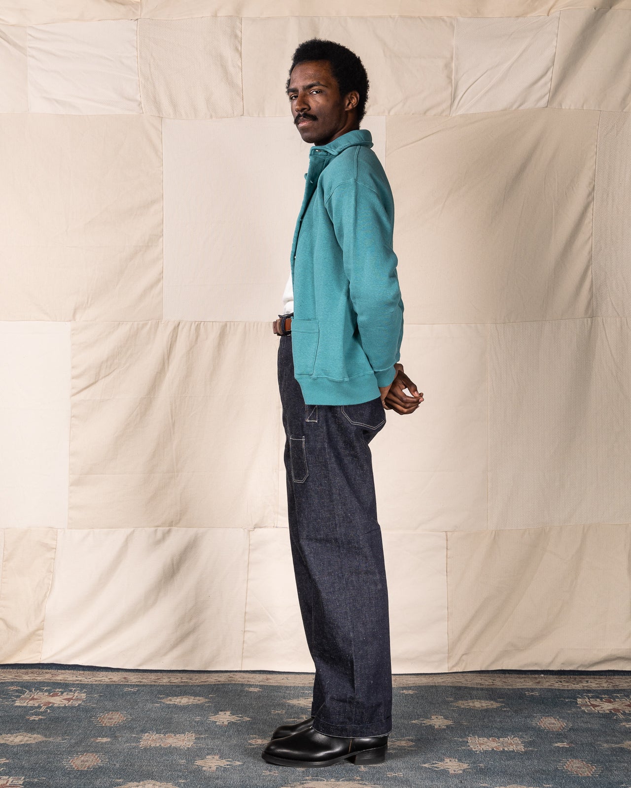 John Gluckow 1910s Netmaker's Trousers - Indigo (Rinsed) - Standard & Strange