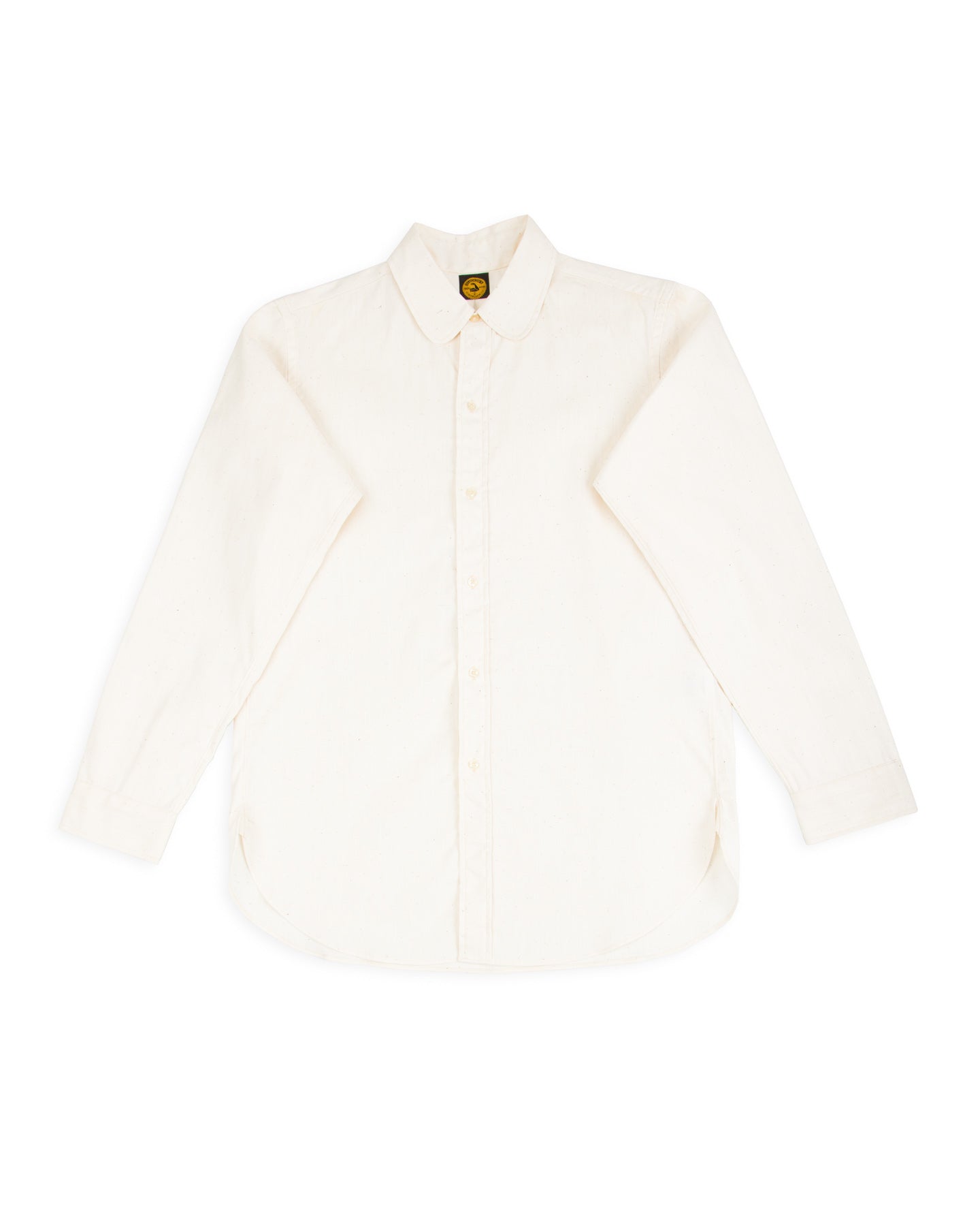 John Gluckow BB Round Collar Oxford - Ecru - Standard & Strange