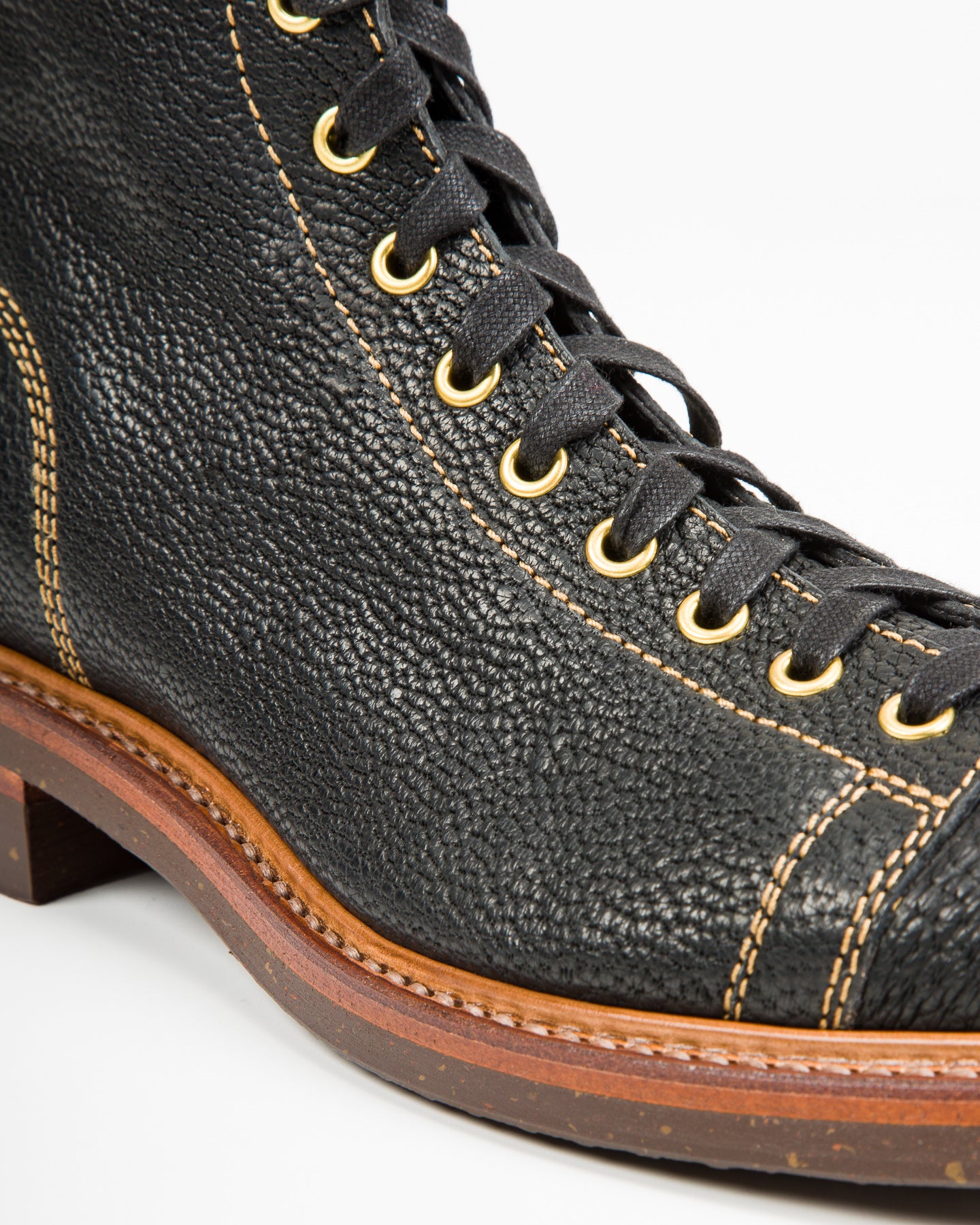 John Lofgren Monkey Boots - Black Hokkaido Ezo Bear Hide - Standard & Strange