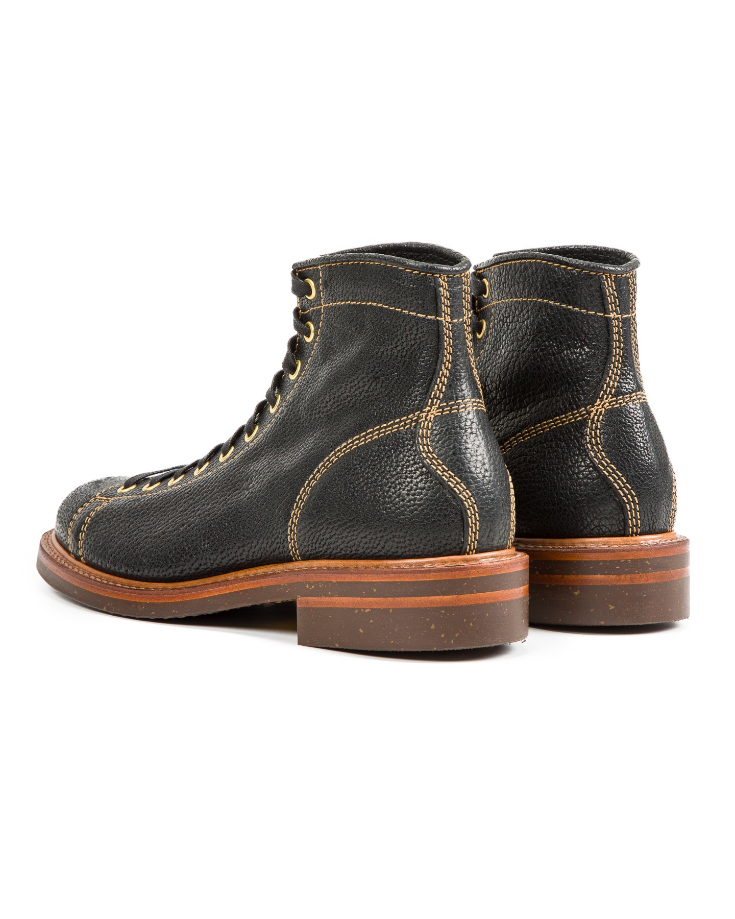 John Lofgren Monkey Boots - Black Hokkaido Ezo Bear Hide - Standard & Strange