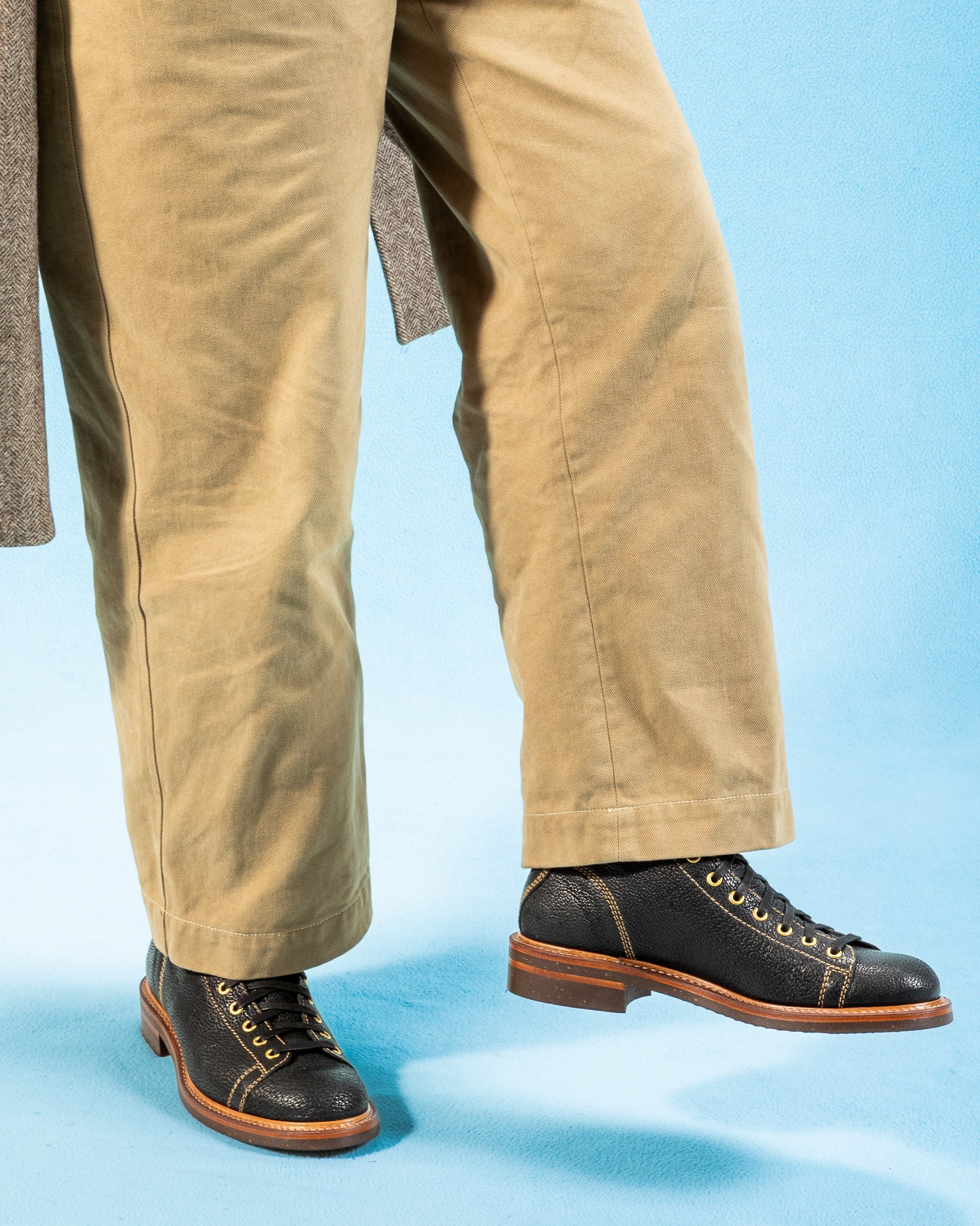 John Lofgren Monkey Boots - Black Hokkaido Ezo Bear Hide - Standard & Strange