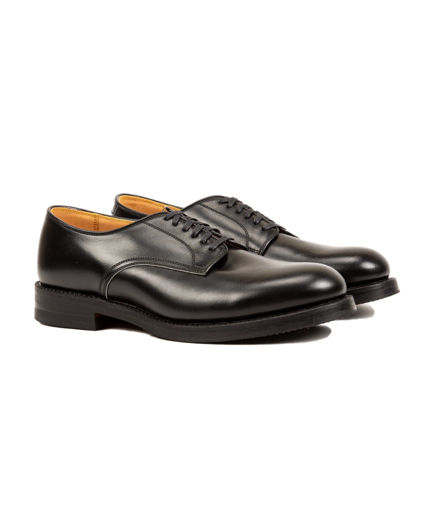 John Lofgren USN Low Quarter Shoes - Black Calfskin - Standard & Strange