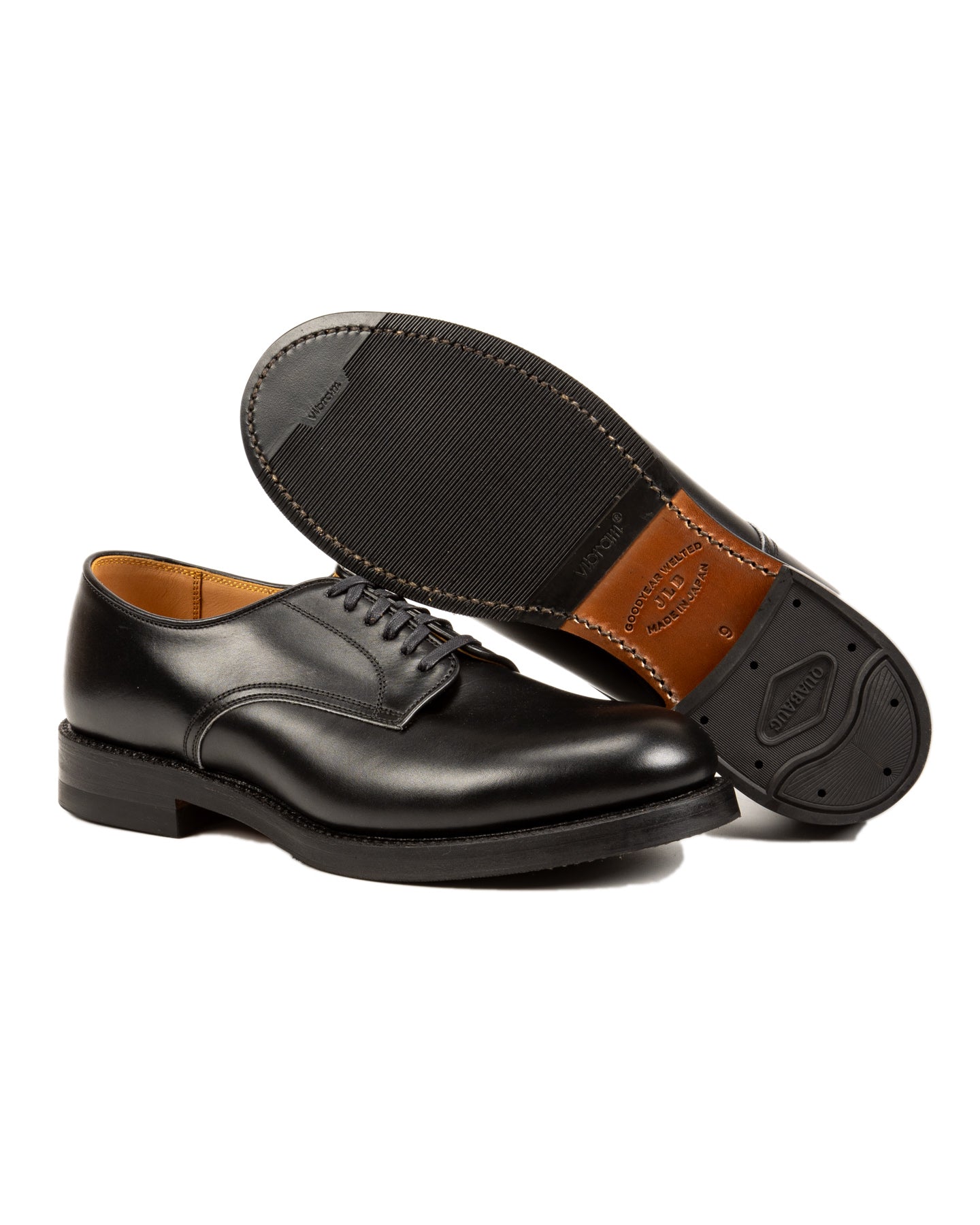 John Lofgren USN Low Quarter Shoes - Black Calfskin - Standard & Strange