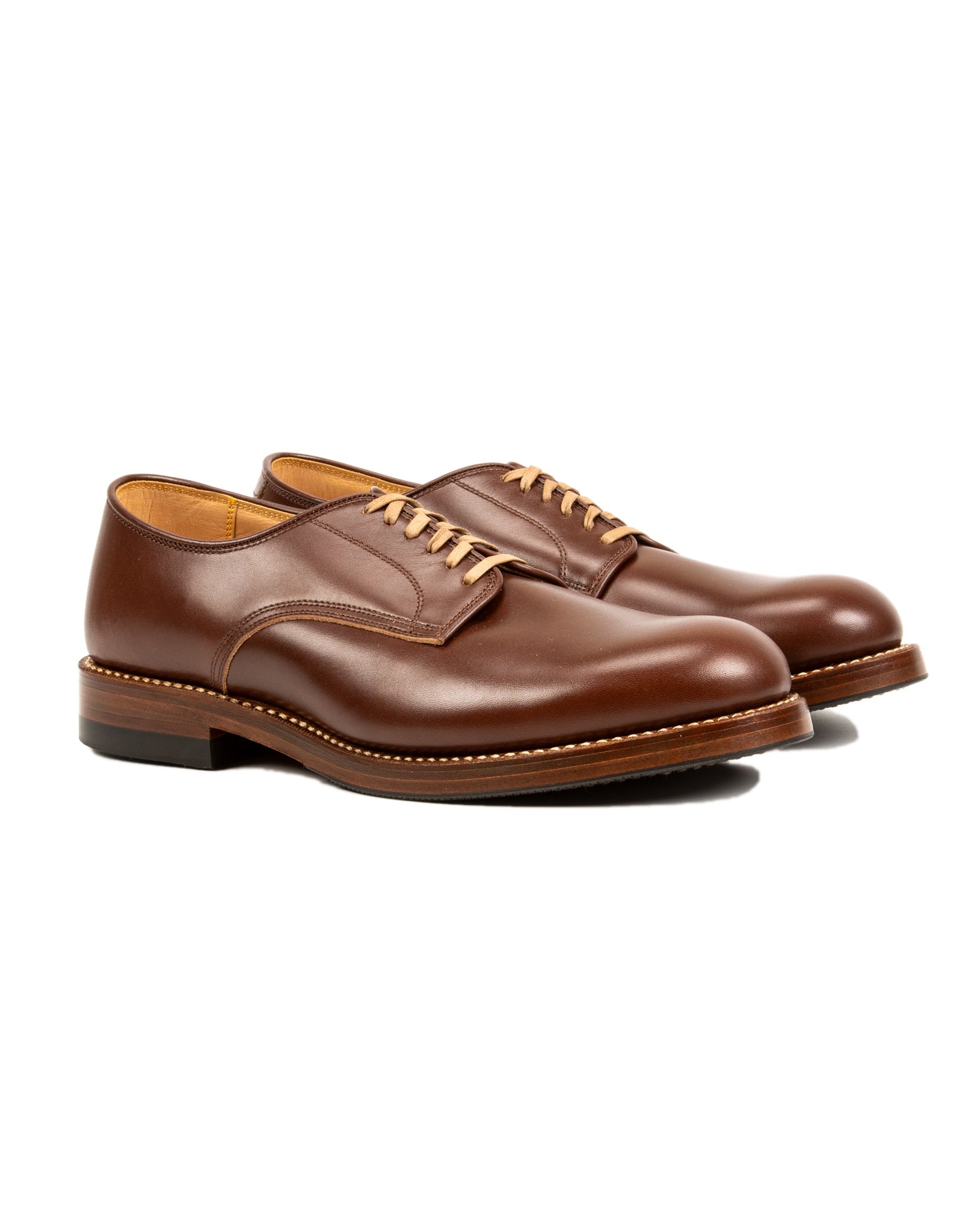 USN Low Quarter Shoes - Russet Brown Calfskin, 6.5