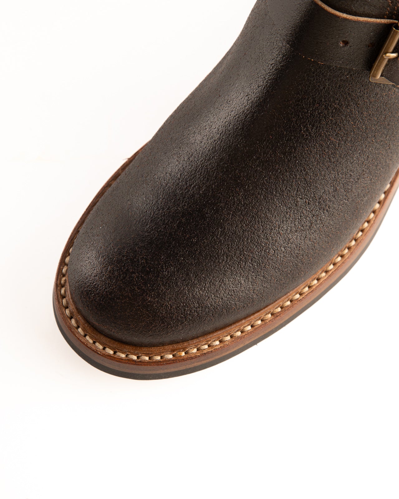 John Lofgren Wabash Engineer Boots - Dark Brown Waxed Flesh - Standard & Strange