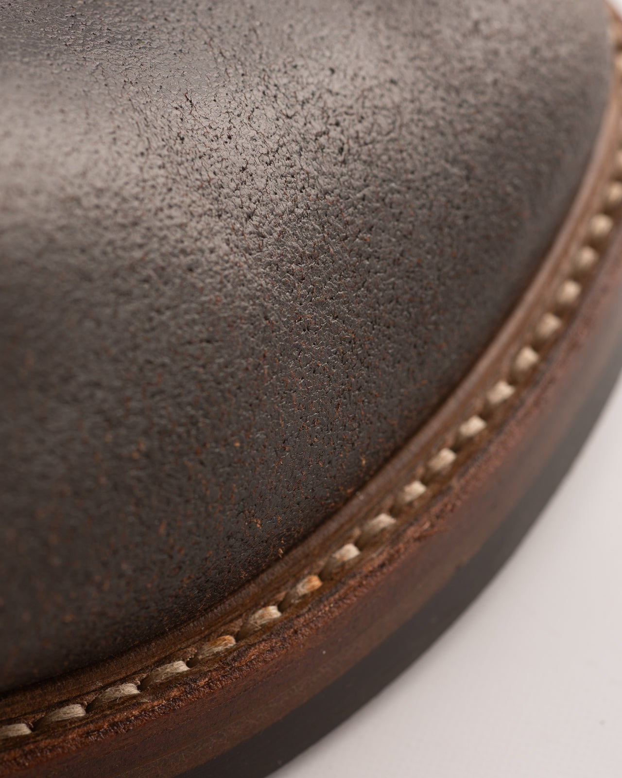 John Lofgren Wabash Engineer Boots - Dark Brown Waxed Flesh - Standard & Strange