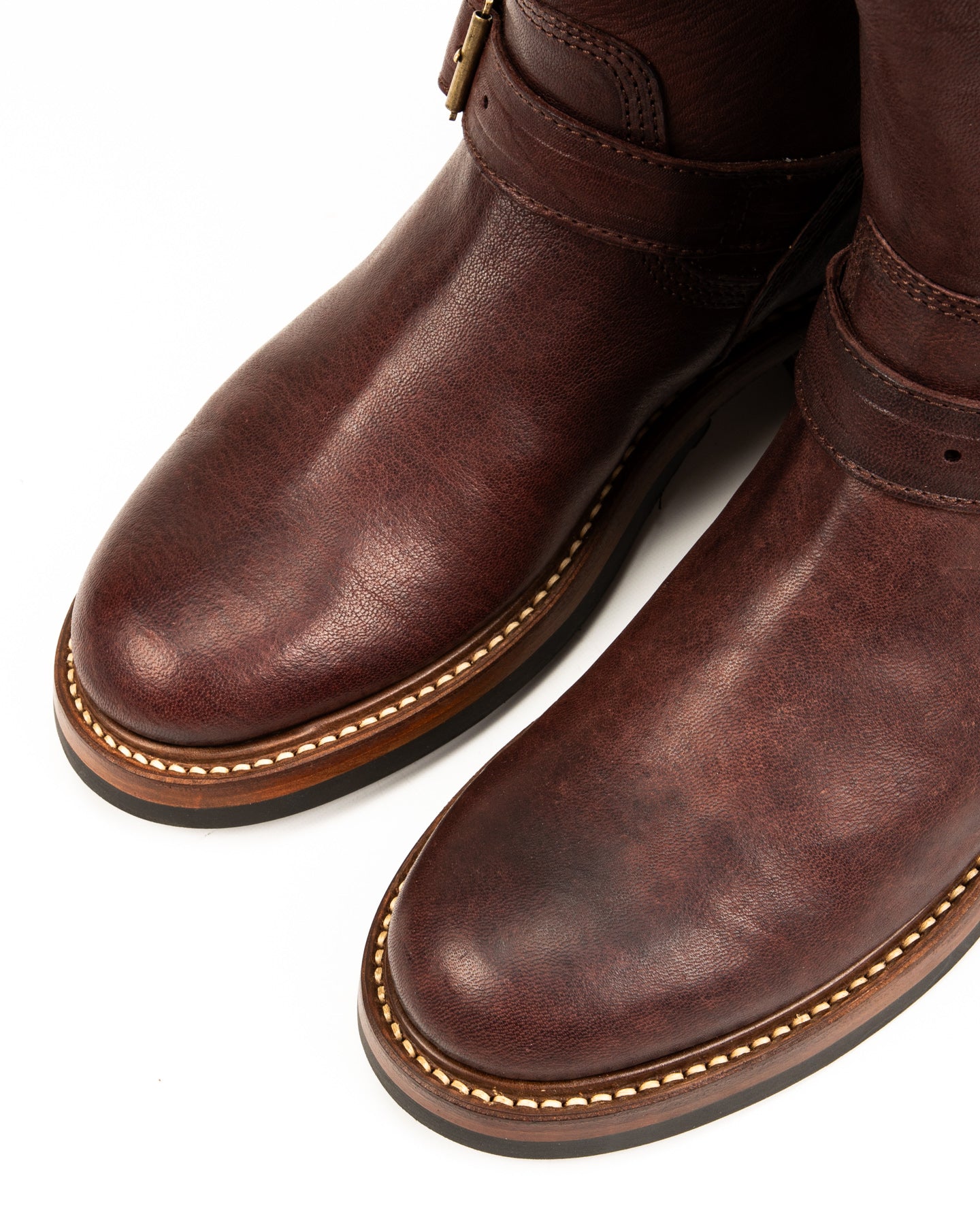 Wabash Engineer Boots - Burnt Burgundy Ezo Deerskin