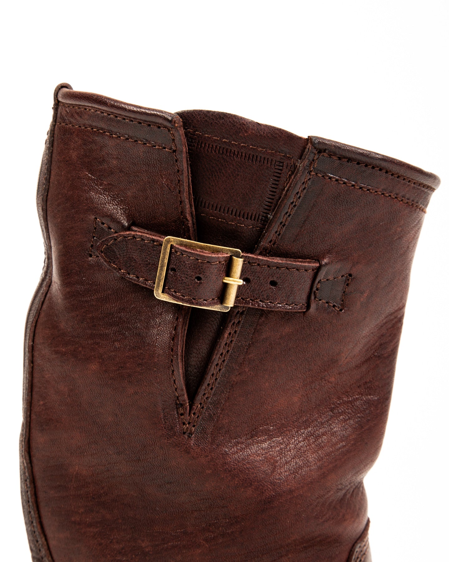 Wabash Engineer Boots - Burnt Burgundy Ezo Deerskin
