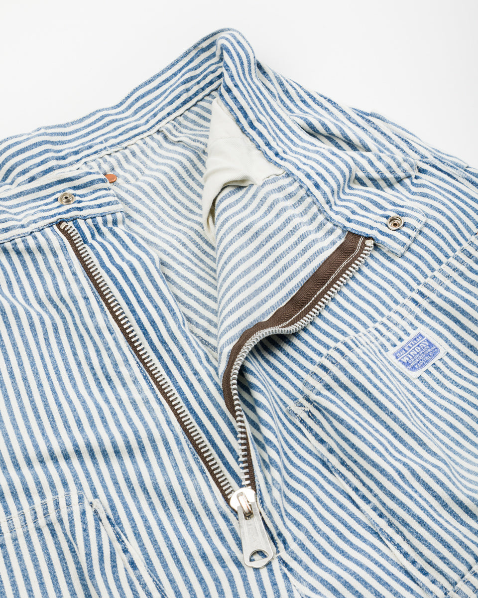 Kapital 10oz HICKOREE Stripe ZIPPER Wide LUMBER Pants - Hickoree - Standard & Strange