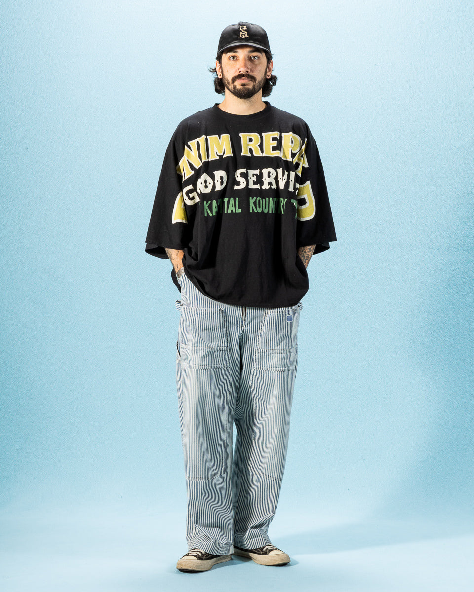 Kapital 10oz HICKOREE Stripe ZIPPER Wide LUMBER Pants - Hickoree - Standard & Strange