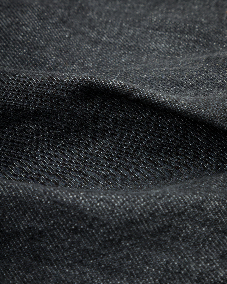 Kapital 11.5oz BLKxECR Denim GYPSY Cropped Drizzler JKT - Black x Ecru 1 - Standard & Strange