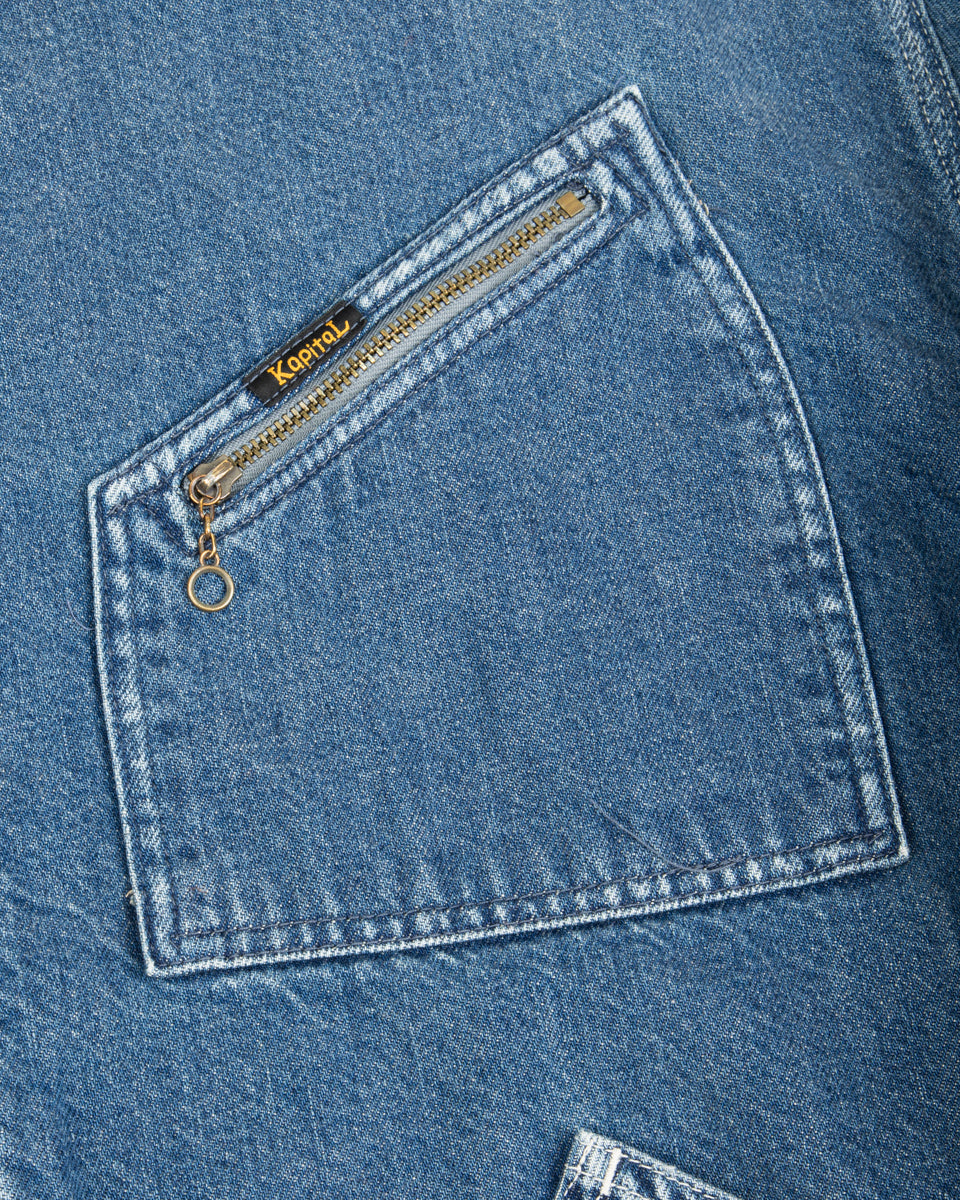 11.5oz Denim BONE Lining Reversible ZIP-UP Work JKT - PRO